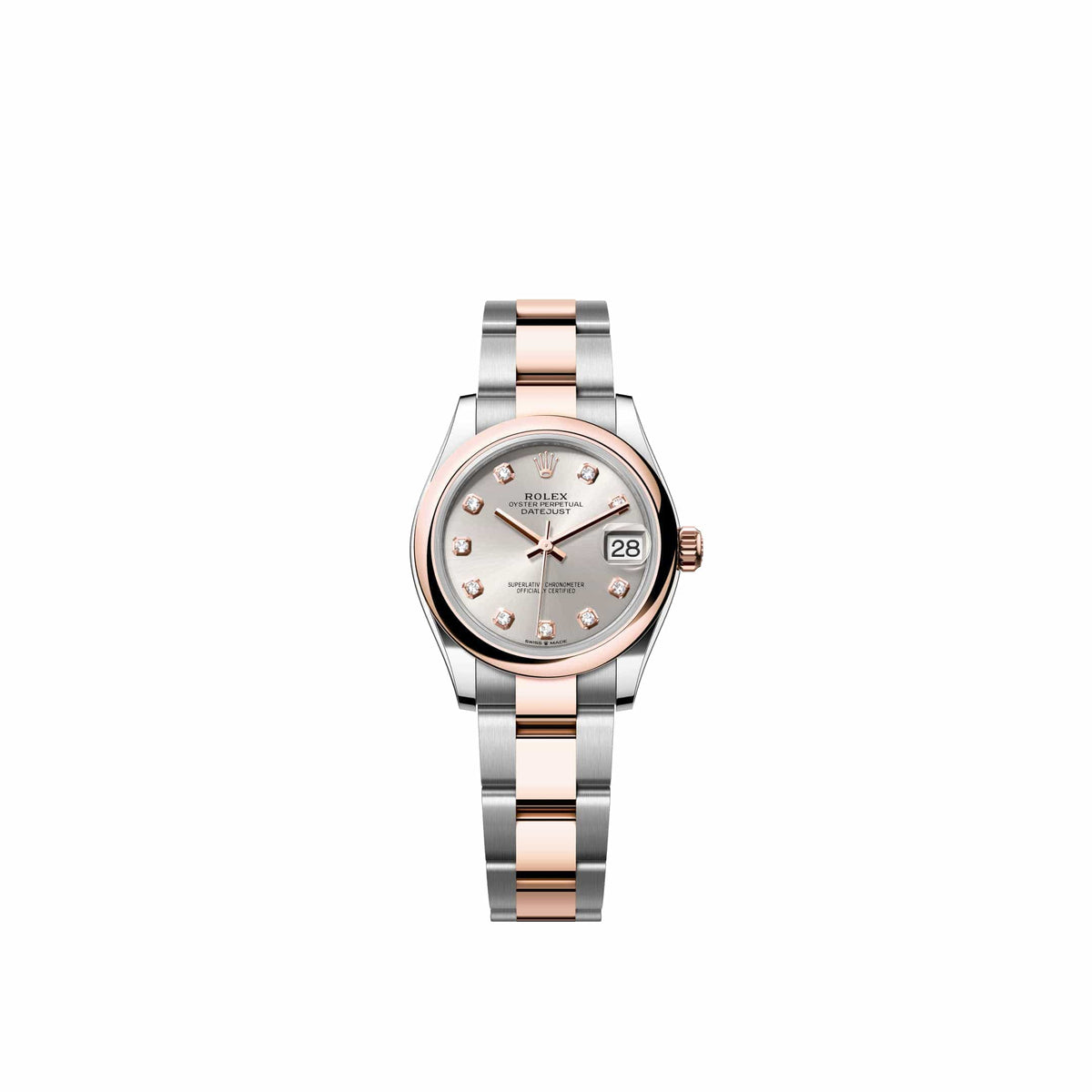 Rolex Datejust 31 278241 Rose Gold Stainless Steel Silver Diamond Dial Oyster (2026)