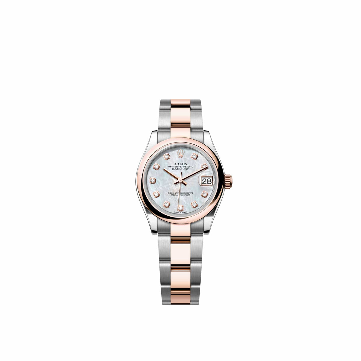 Rolex Datejust 31 278241 Rose Gold Stainless Steel White Mother of Pearl Diamond Dial Oyster (2026)