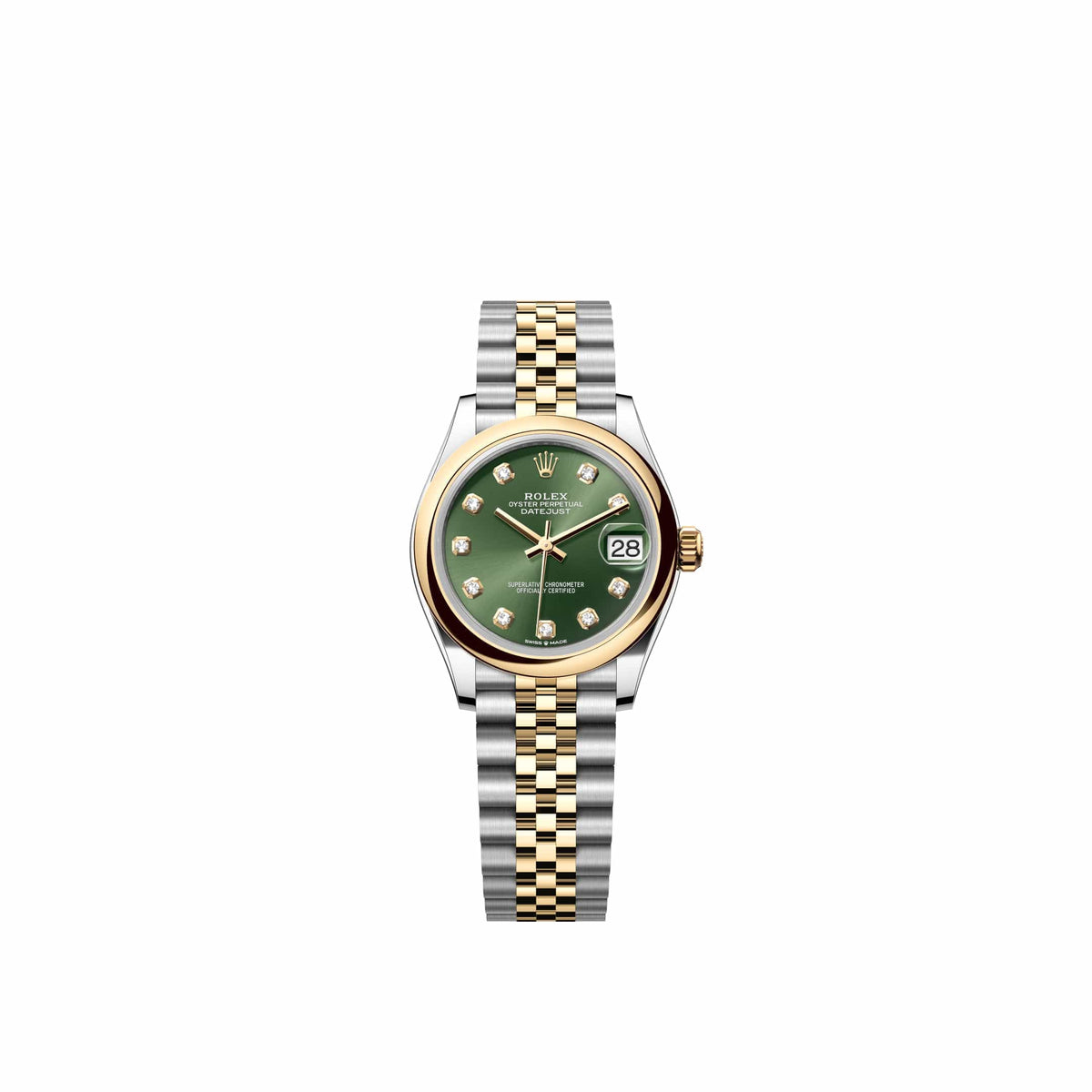 Rolex Datejust 31 278243 Yellow Gold Stainless Steel Olive Green Diamond Dial Jubilee (2026)