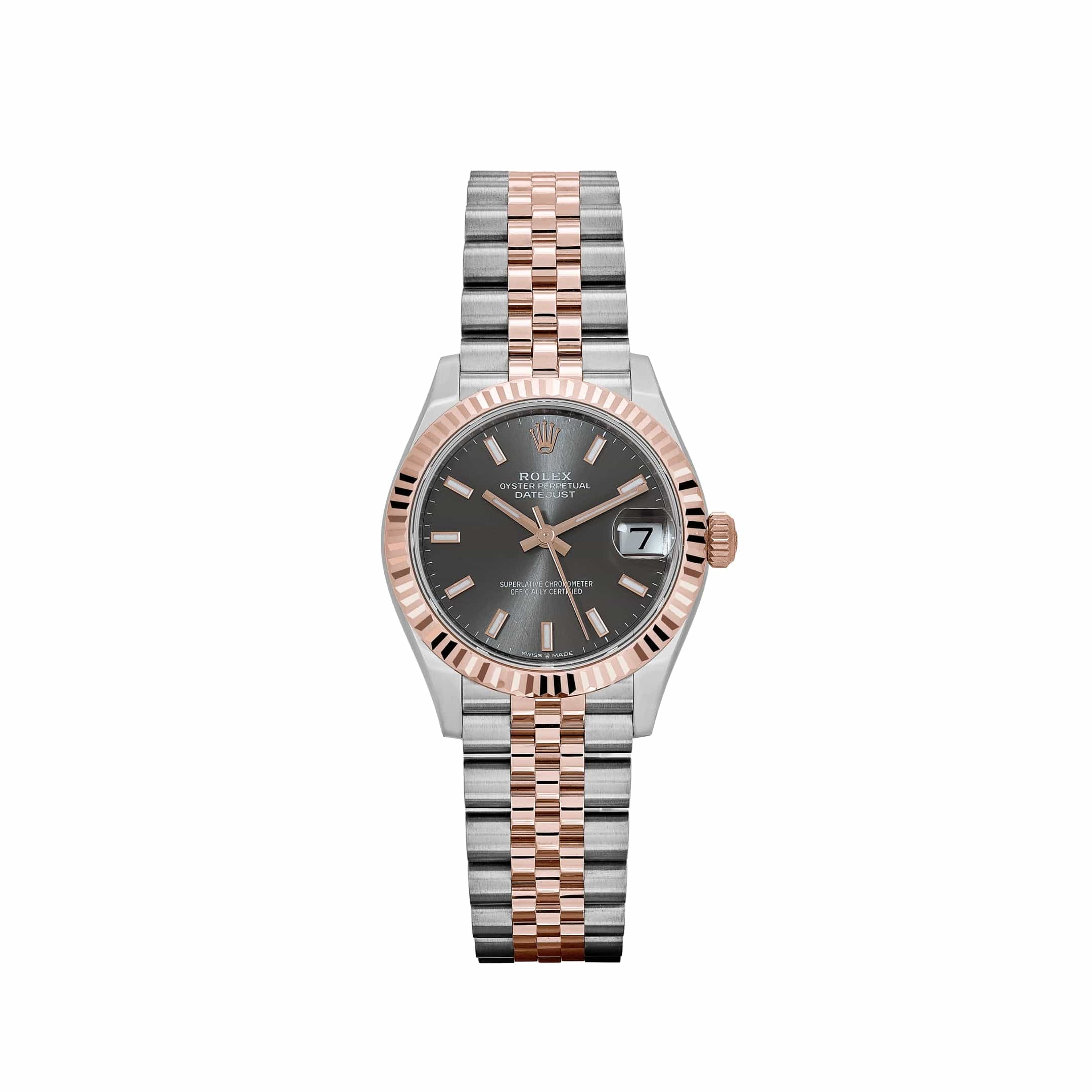 G1813 ララソ Rolex Datejust 31 278271 'Ladies' Stainless Steel Rose Gold Slate