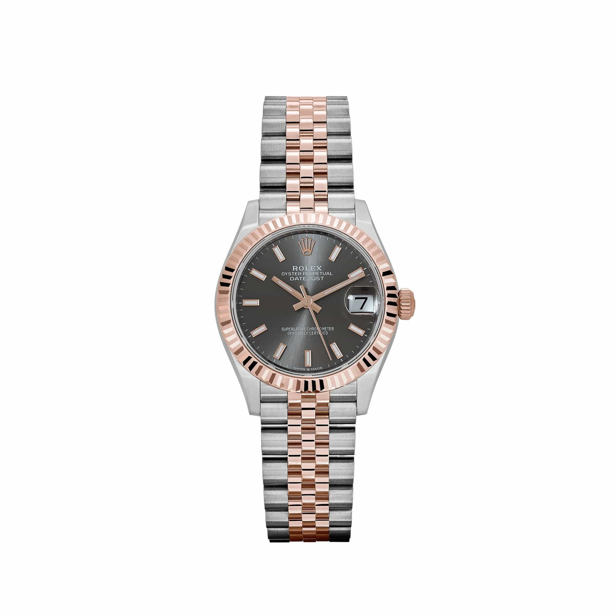 Rolex Datejust 31 278271 'Ladies' Stainless Steel Rose Gold Slate Dial ...