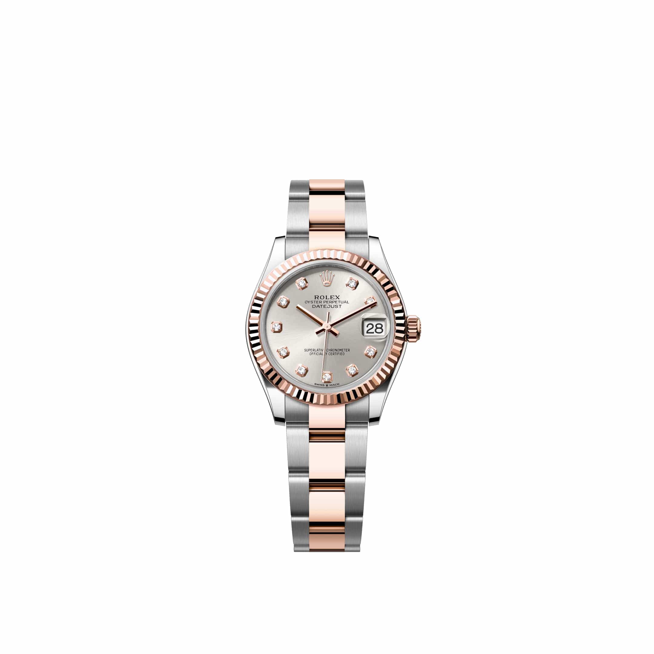 Rolex Datejust 31 278271 Rose Gold Stainless Steel Silver Diamond Dial Oyster (2026)