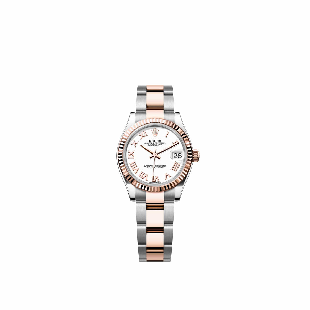 Rolex Datejust 31 278271 Rose Gold Stainless Steel White Roman Dial Oyster (2026)