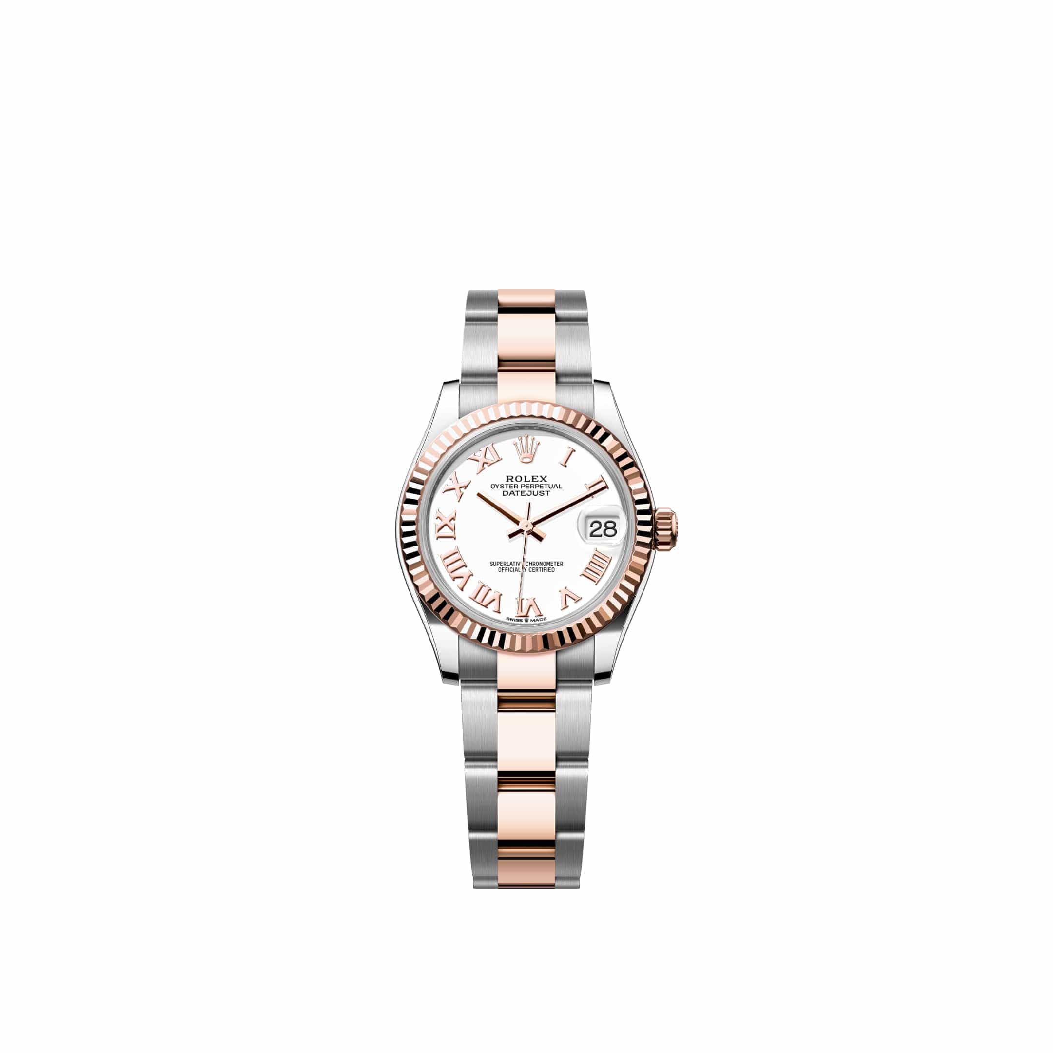 Rolex Datejust 31 278271 Rose Gold Stainless Steel White Roman Dial Oyster (2026)