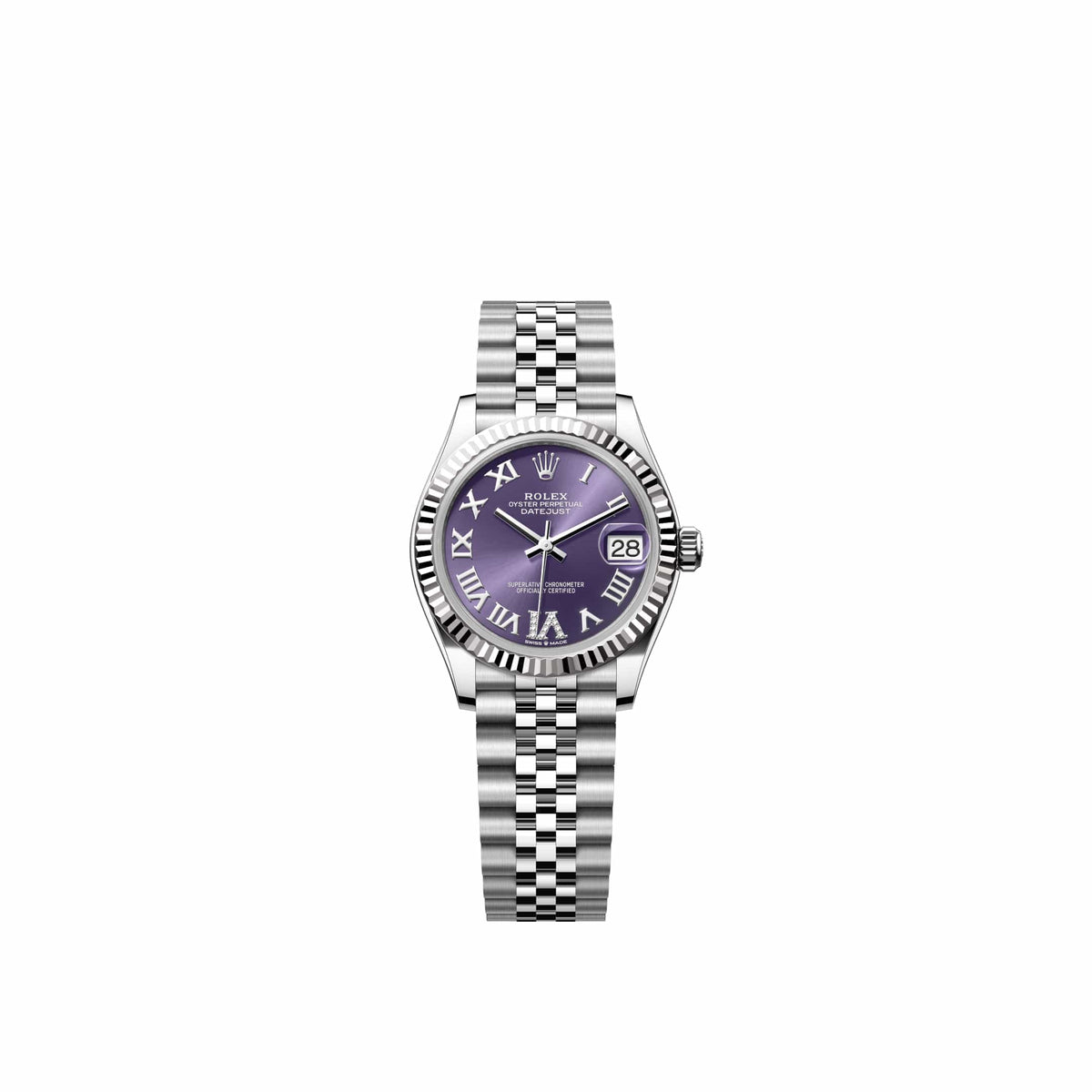 Rolex Datejust 31 278274 Stainless Steel Aubergine Diamond Roman Dial Jubilee (2026)