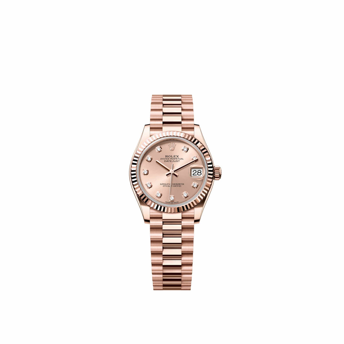 Rolex Datejust 31 278275 Rose Gold Rose Diamond Dial President (2026)