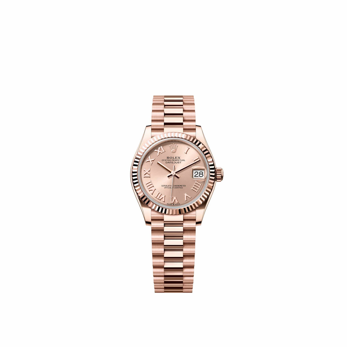Rolex Datejust 31 278275 Rose Gold Rose Roman Dial President (2026)