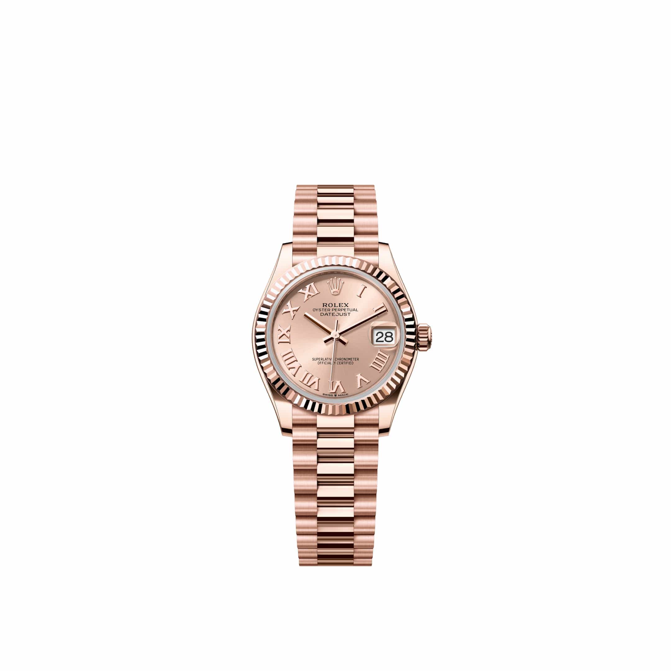 Rolex Datejust 31 278275 Rose Gold Rose Roman Dial President (2026)