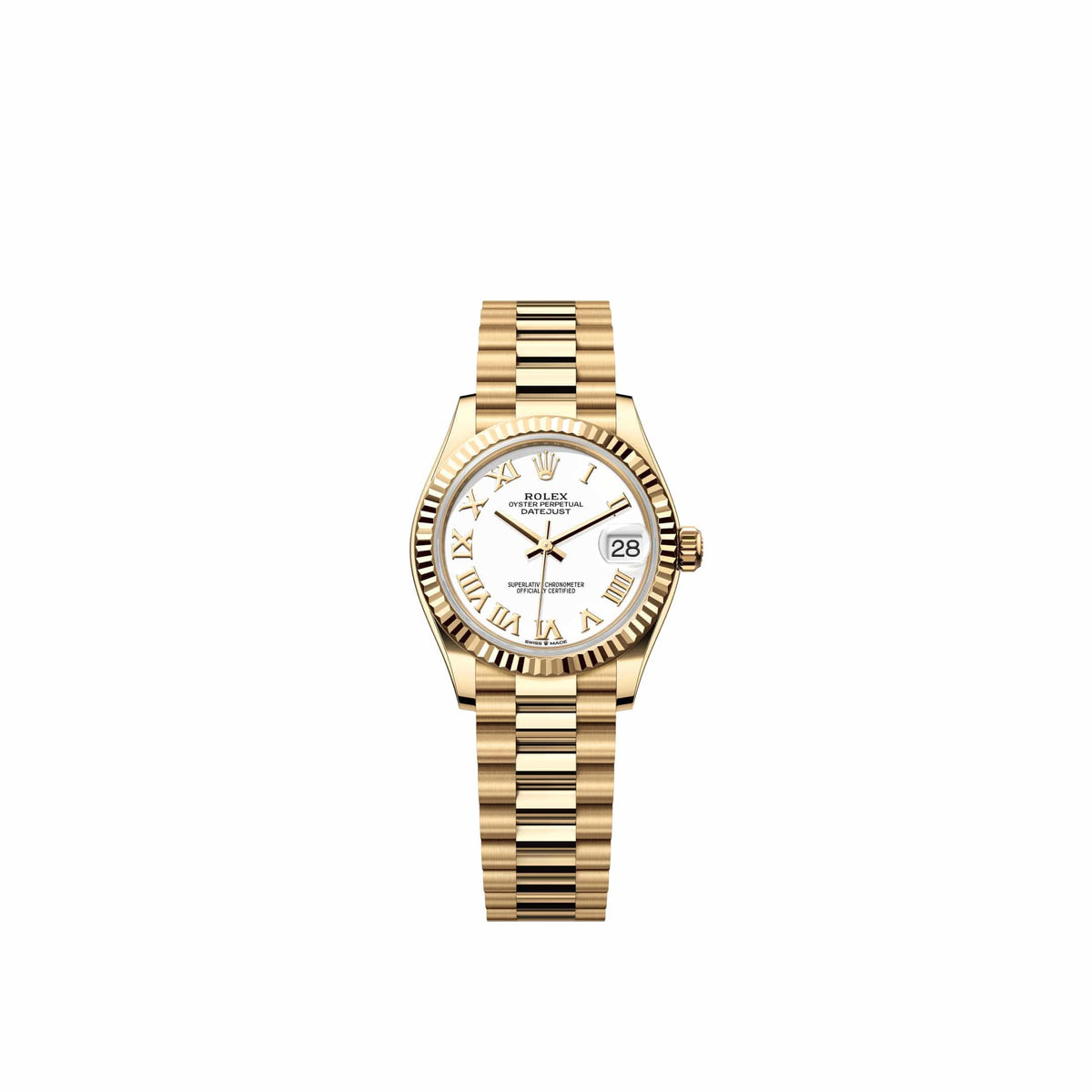 Rolex Datejust 31 278278 Yellow Gold White Roman Dial President (2026)