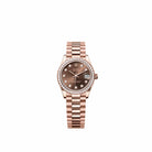 Rolex Datejust 31 278285RBR Rose Gold Chocolate Diamond Dial President Diamond Bezel (2026)
