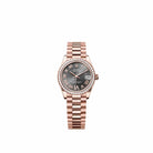 Rolex Datejust 31 278285RBR Rose Gold Slate Diamond Roman Dial President Diamond Bezel (2026)