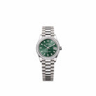 Rolex Datejust 31 278289RBR White Gold Mint Green Dial President Diamond Bezel (2026)