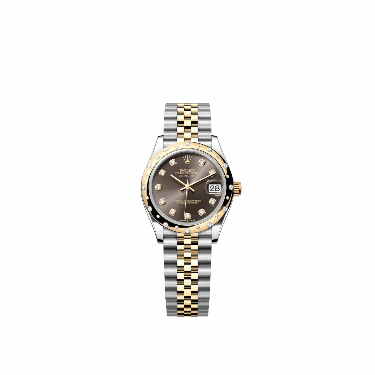 Rolex Datejust 31 278343RBR Yellow Gold Stainless Steel Dark Grey Diamond Dial Jubilee Diamond Bezel (2026)