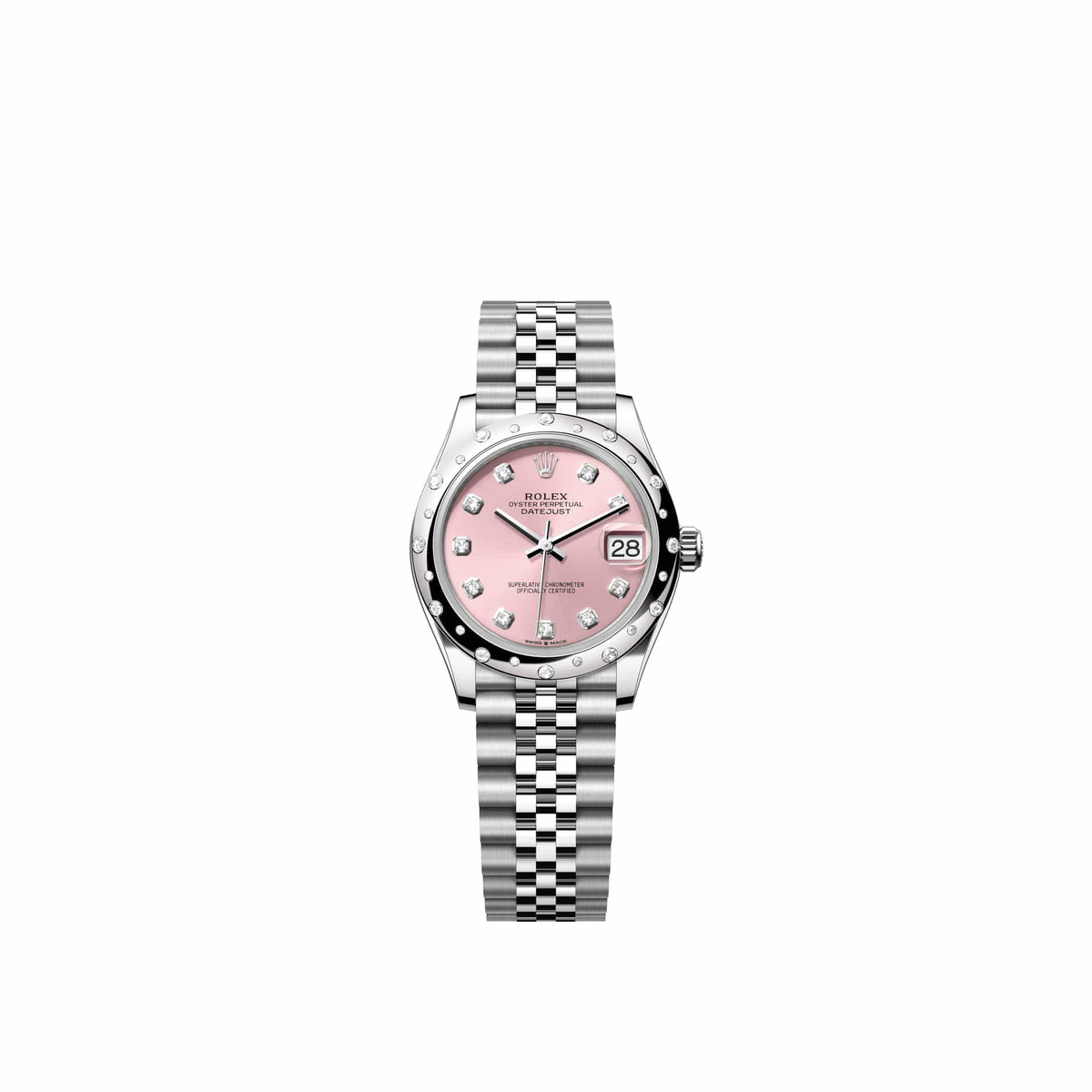 Rolex Datejust 31 278344RBR Stainless Steel Pink Diamond Dial Jubilee Diamond Bezel (2026)