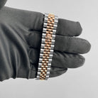Rolex Datejust 31 278381RBR 'Ladies' Stainless Steel Rose Gold Brown Roman Numerals Diamond Dial Diamond Bezel Jubilee