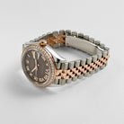 Rolex Datejust 31 278381RBR 'Ladies' Stainless Steel Rose Gold Brown Roman Numerals Diamond Dial Diamond Bezel Jubilee