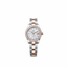 Rolex Datejust 31 278381RBR Rose Gold Stainless Steel White Mother of Pearl Diamond Dial Oyster Diamond Bezel (2026)