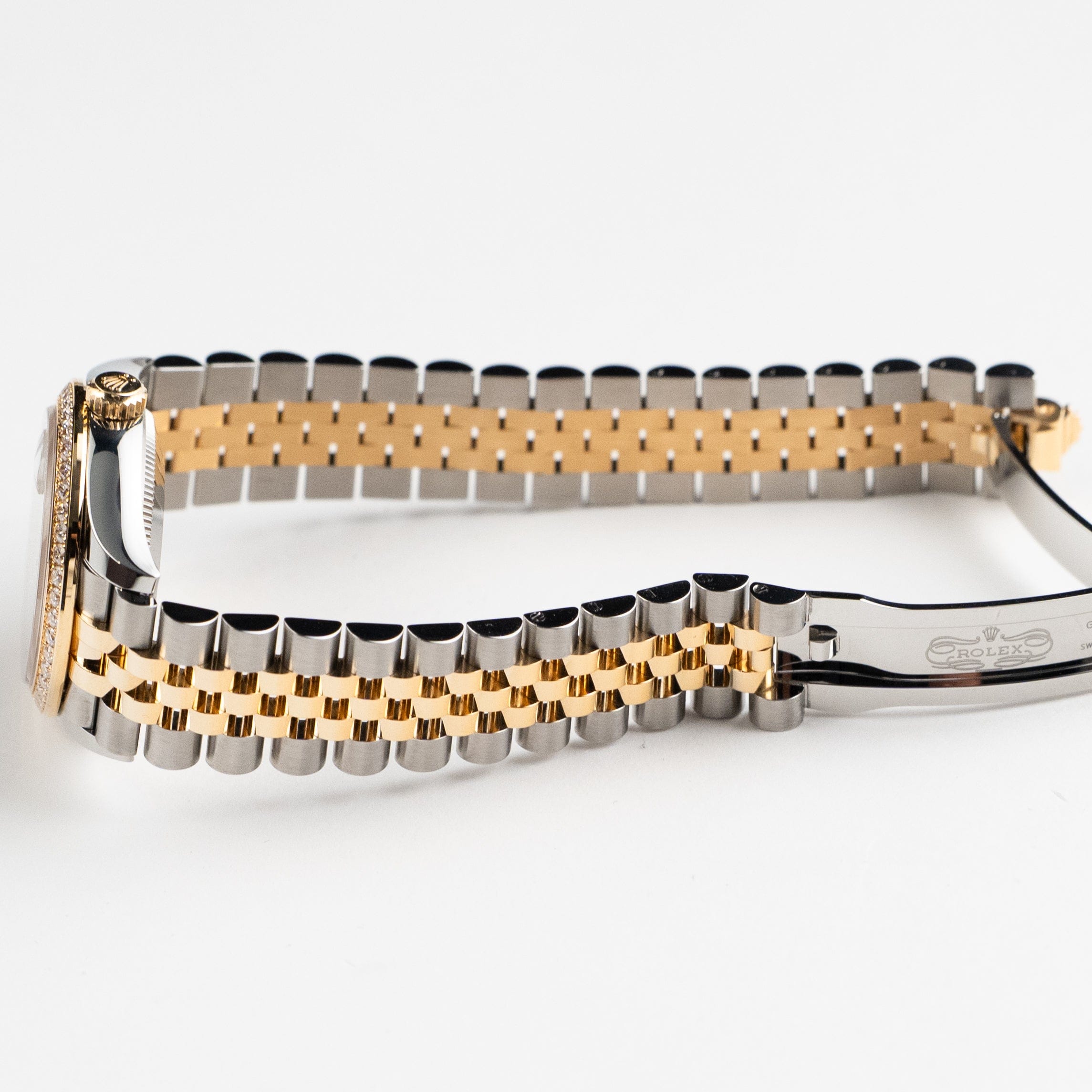 Rolex Datejust 31 278383RBR 'Ladies' Stainless Steel Yellow Gold Mother of Pearl Diamond Dial Diamond Bezel Jubilee (2026)