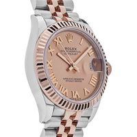 Thumbnail for Luxury Watch Rolex Datejust 31 Rose Gold Stainless Steel Rose Dial Roman Numerals Jubilee 278271 Wrist Aficionado