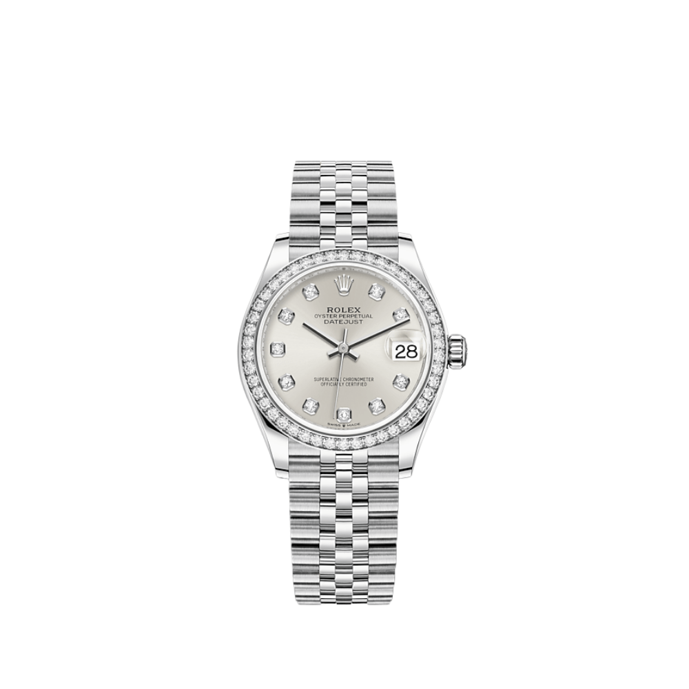 Rolex Datejust 36 278384RBR 'Ladies' White Gold Stainless Steel Silver Dial