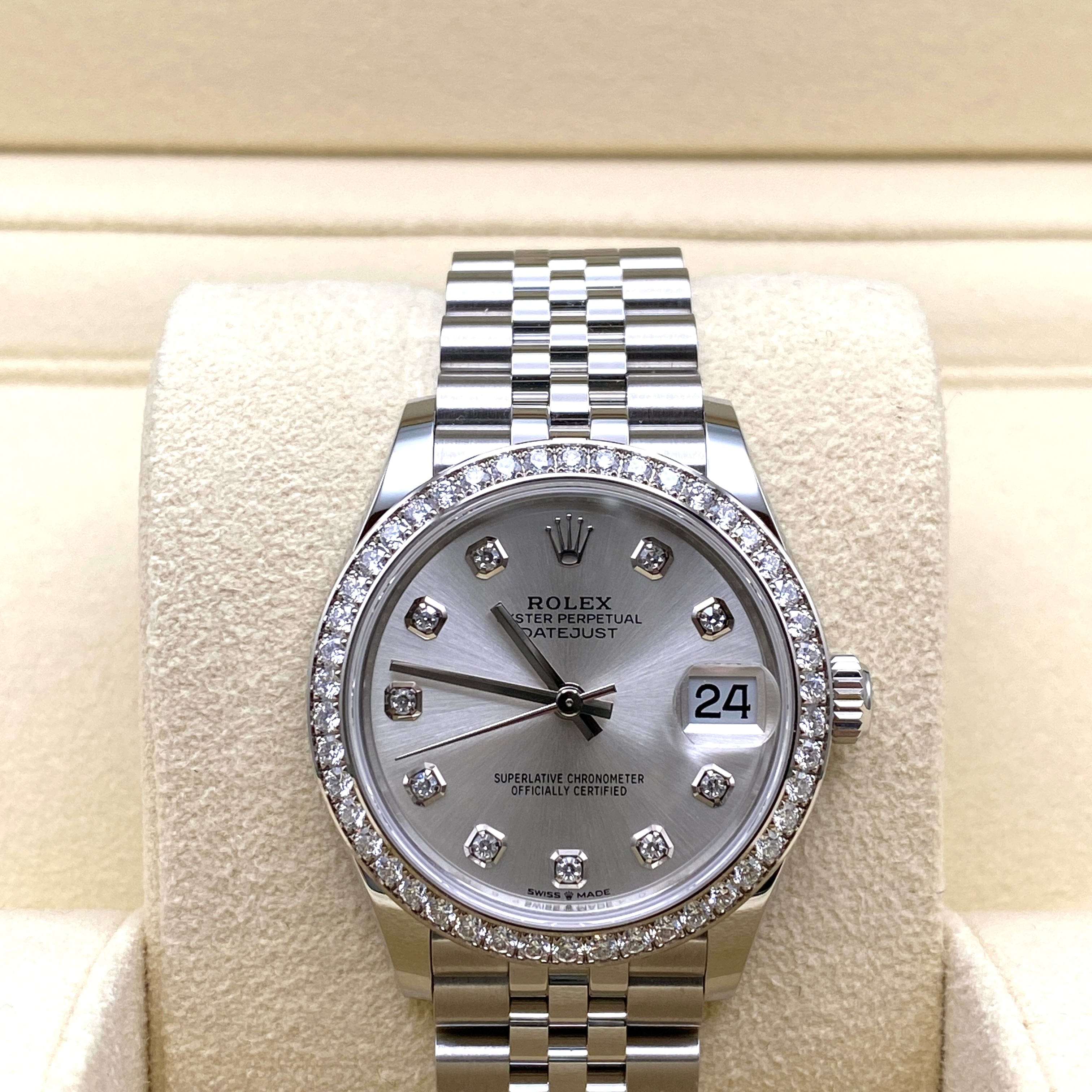 Luxury Watch Rolex Datejust 31 White Gold & Steel Silver Dial 278384RBR Wrist Aficionado