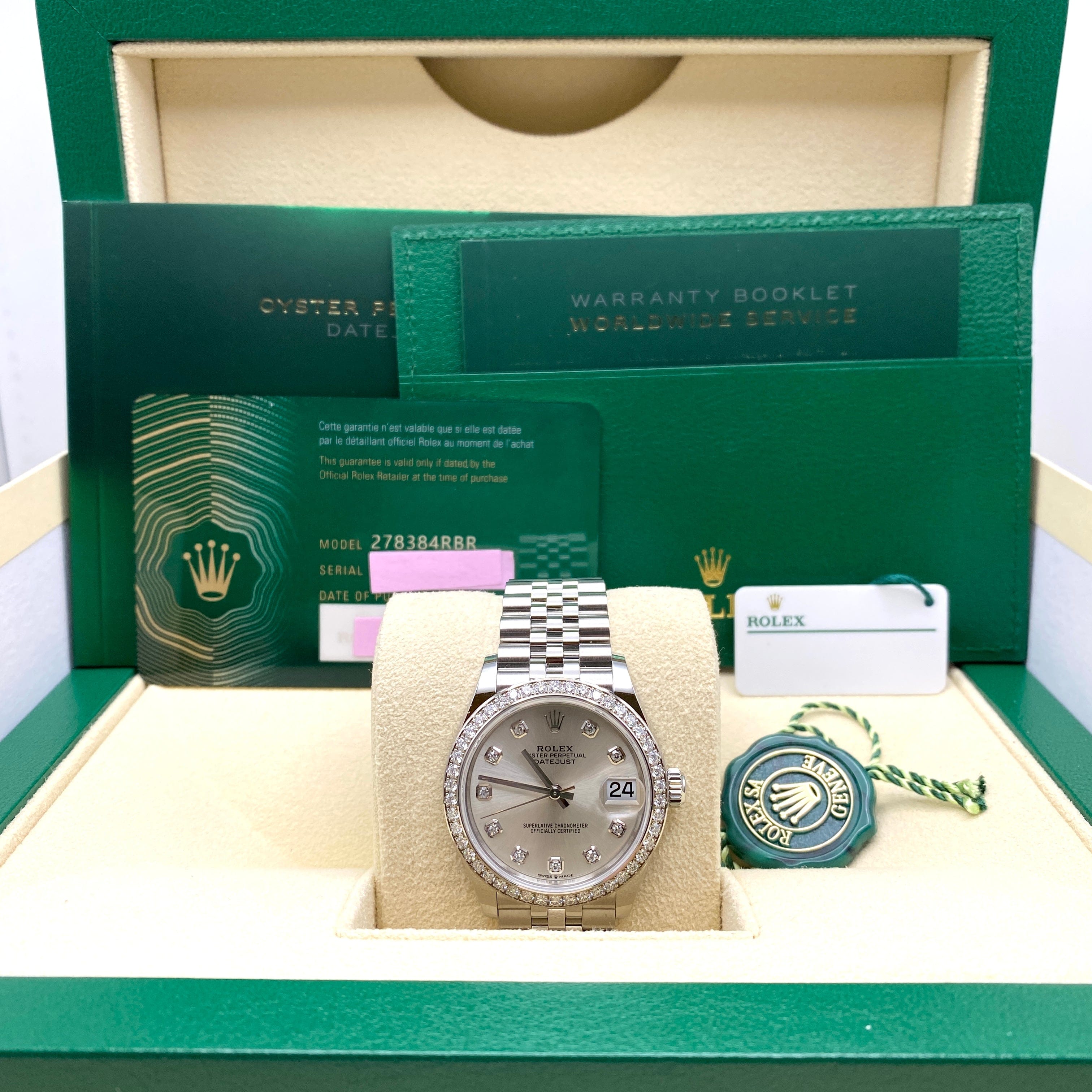 Luxury Watch Rolex Datejust 31 White Gold & Steel Silver Dial 278384RBR Wrist Aficionado