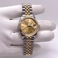 Thumbnail for Luxury Watch Rolex Datejust 31 Yellow Gold & Stainless Steel Champagne Dial 278273 Wrist Aficionado