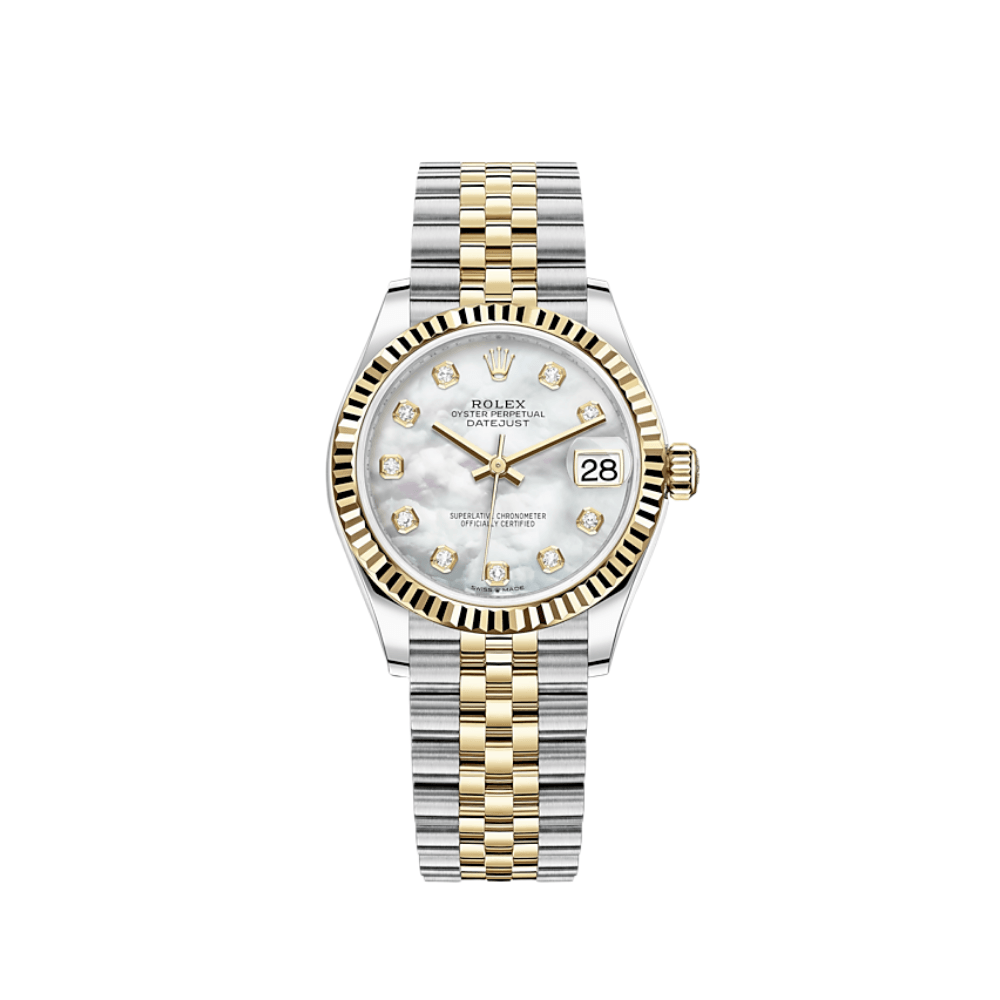 Rolex Datejust 278273 Yellow Gold Stainless Steel Mother of Pearl Dial Wrist Aficionado