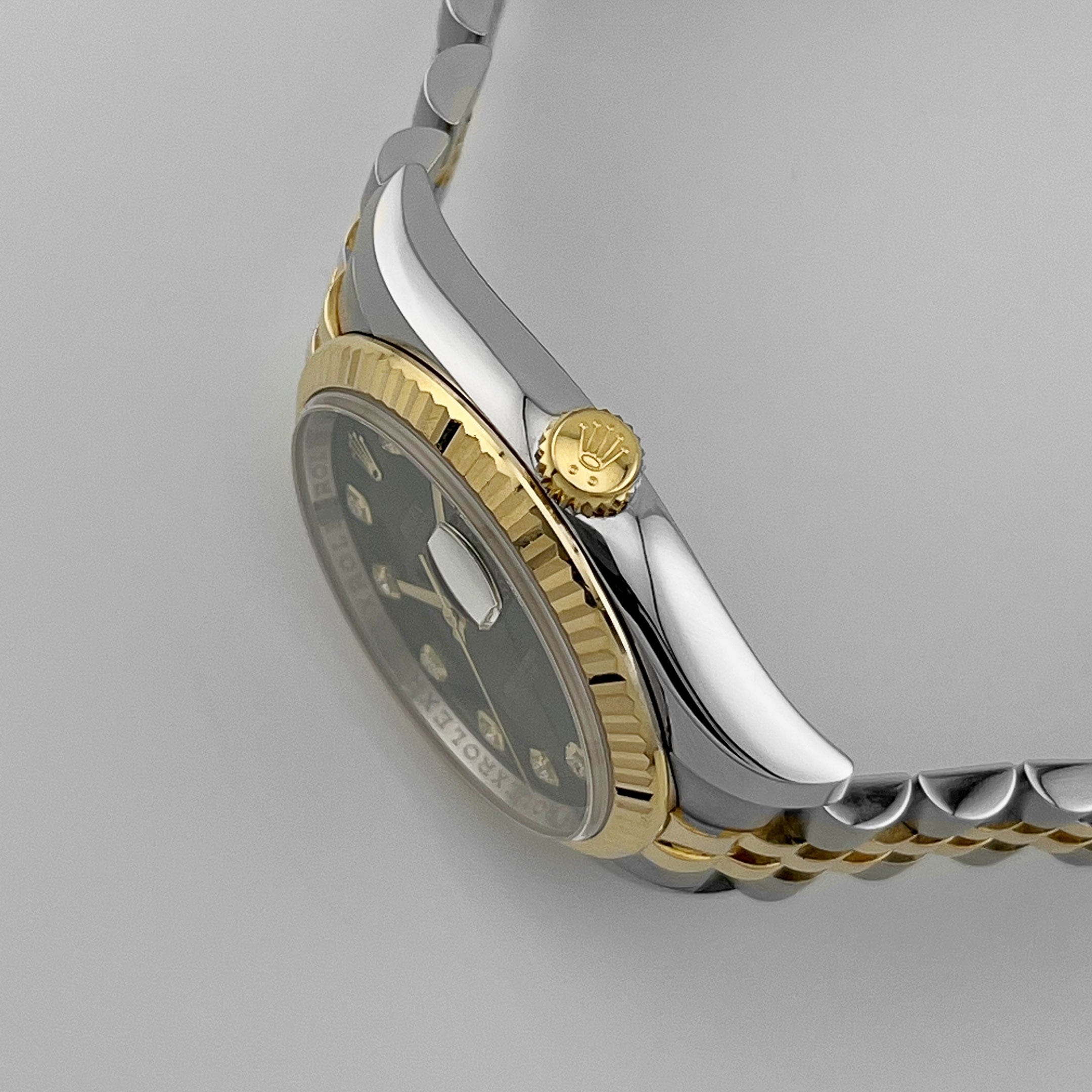 Rolex Datejust 36 116233 Yellow Gold Stainless Steel Black Diamond Dial Jubilee (2013)