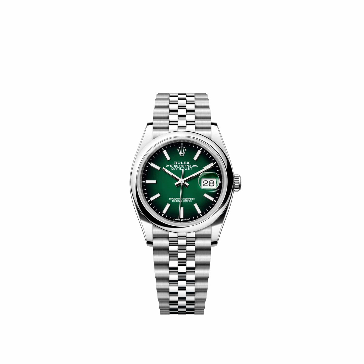 Rolex Datejust 36 126200 Stainless Steel Green Ombre Dial Jubilee (2026)