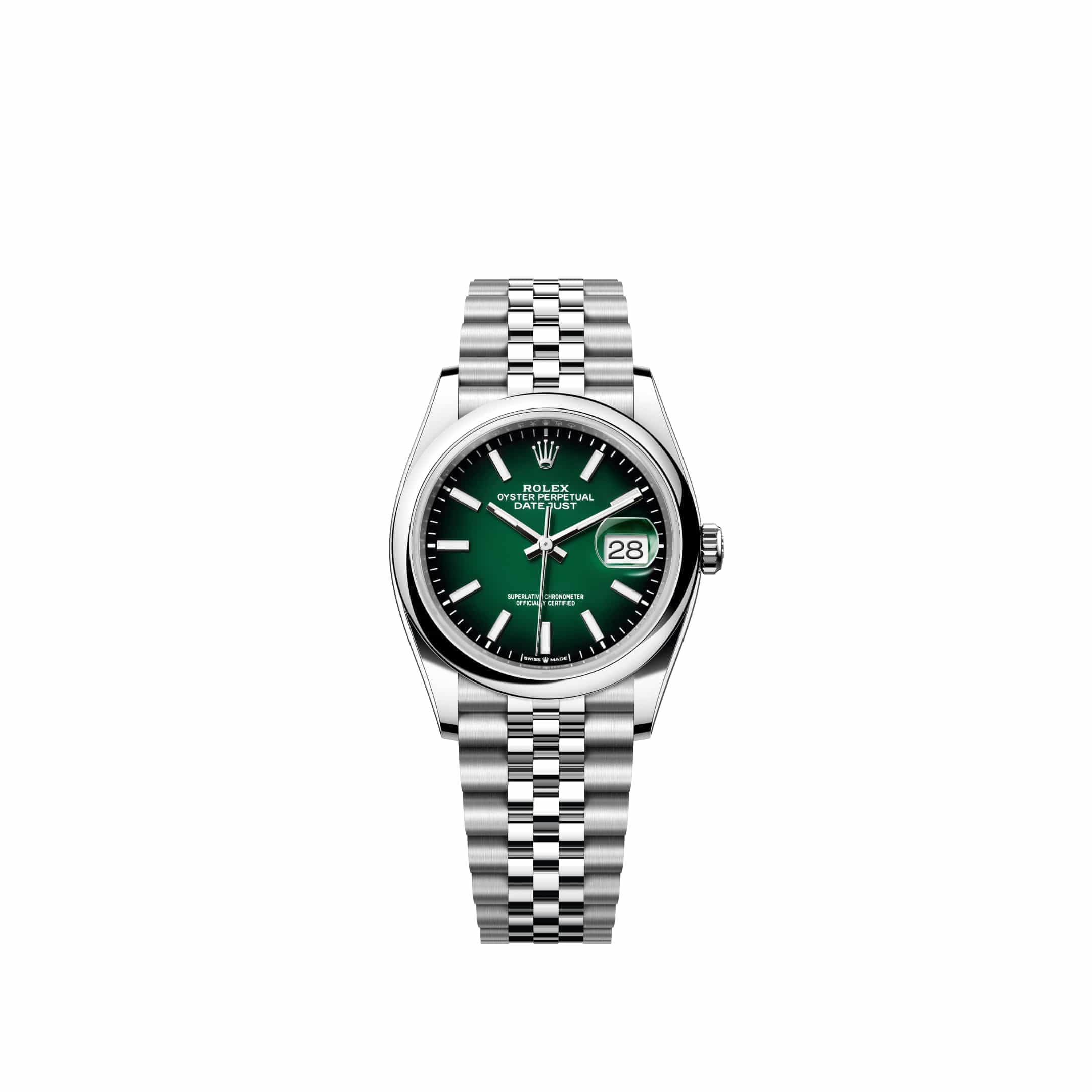Rolex Datejust 36 126200 Stainless Steel Green Ombre Dial Jubilee (2026)