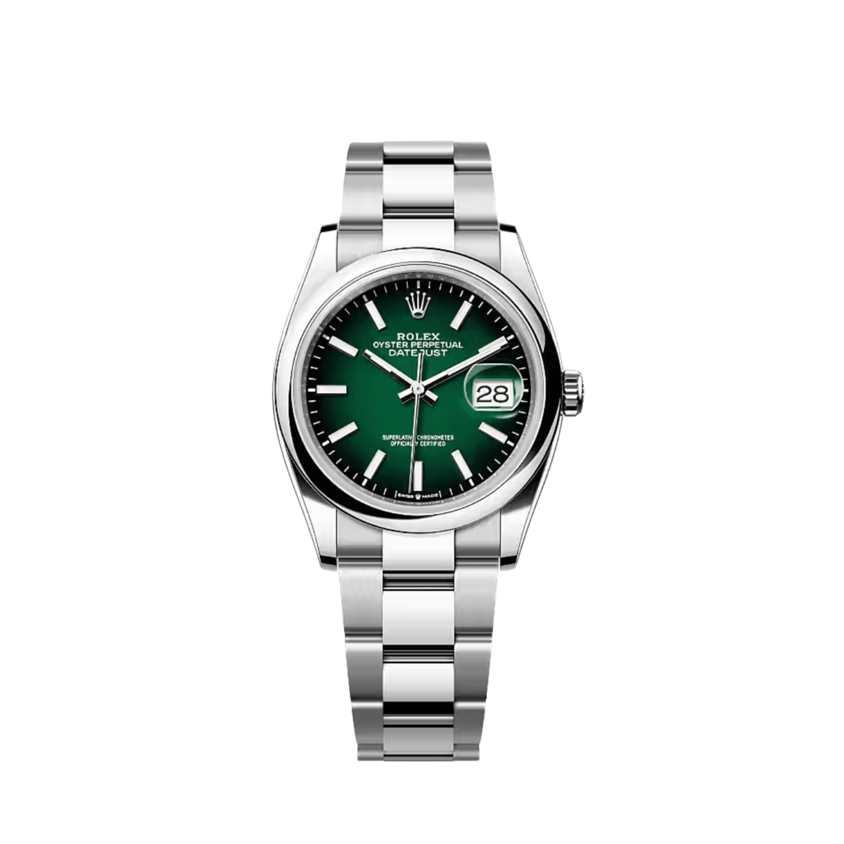 Rolex Datejust 36 126200 Stainless Steel Green Ombré Dial Oyster (2026)