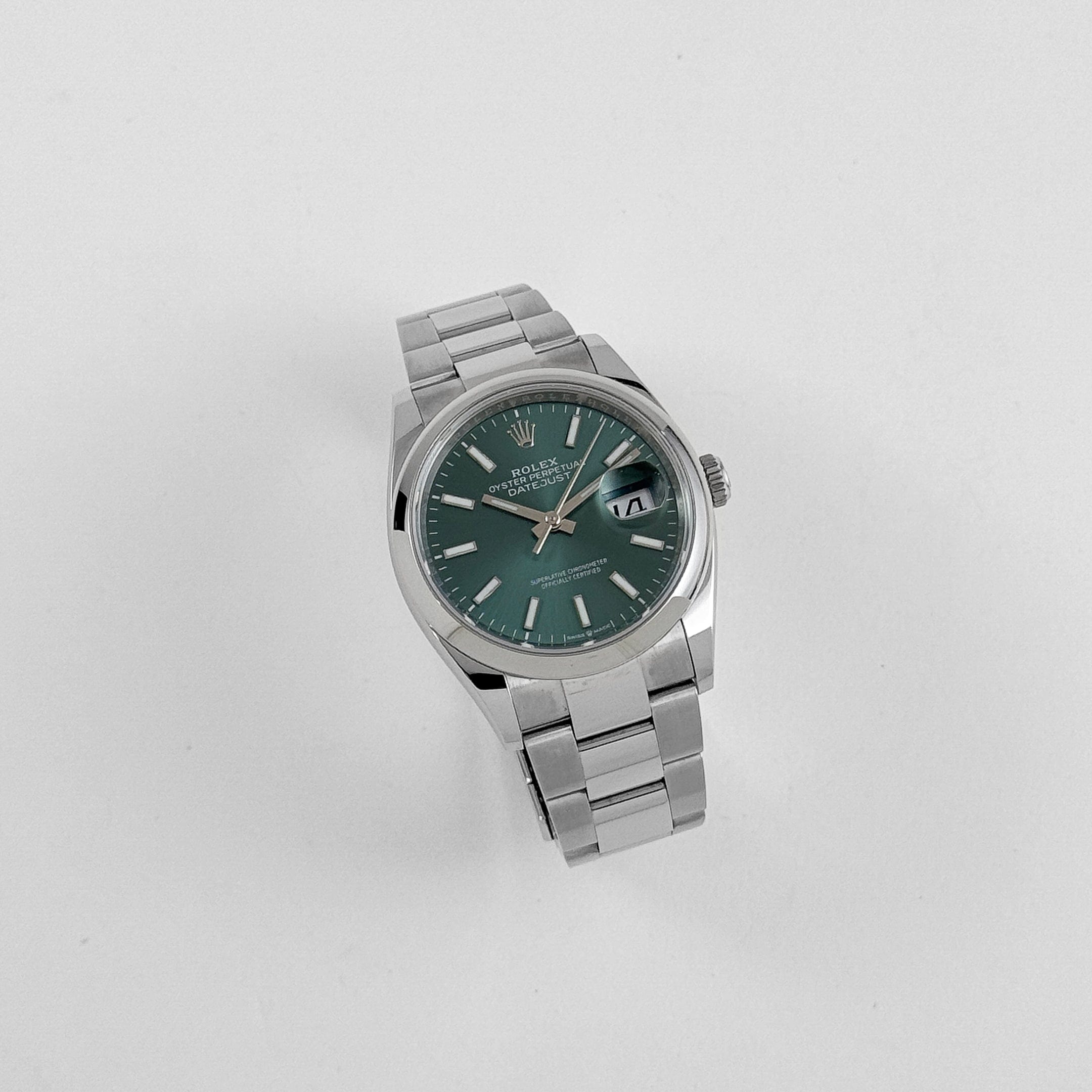 Rolex Datejust 36 126200 Stainless Steel Mint Green Dial Oyster