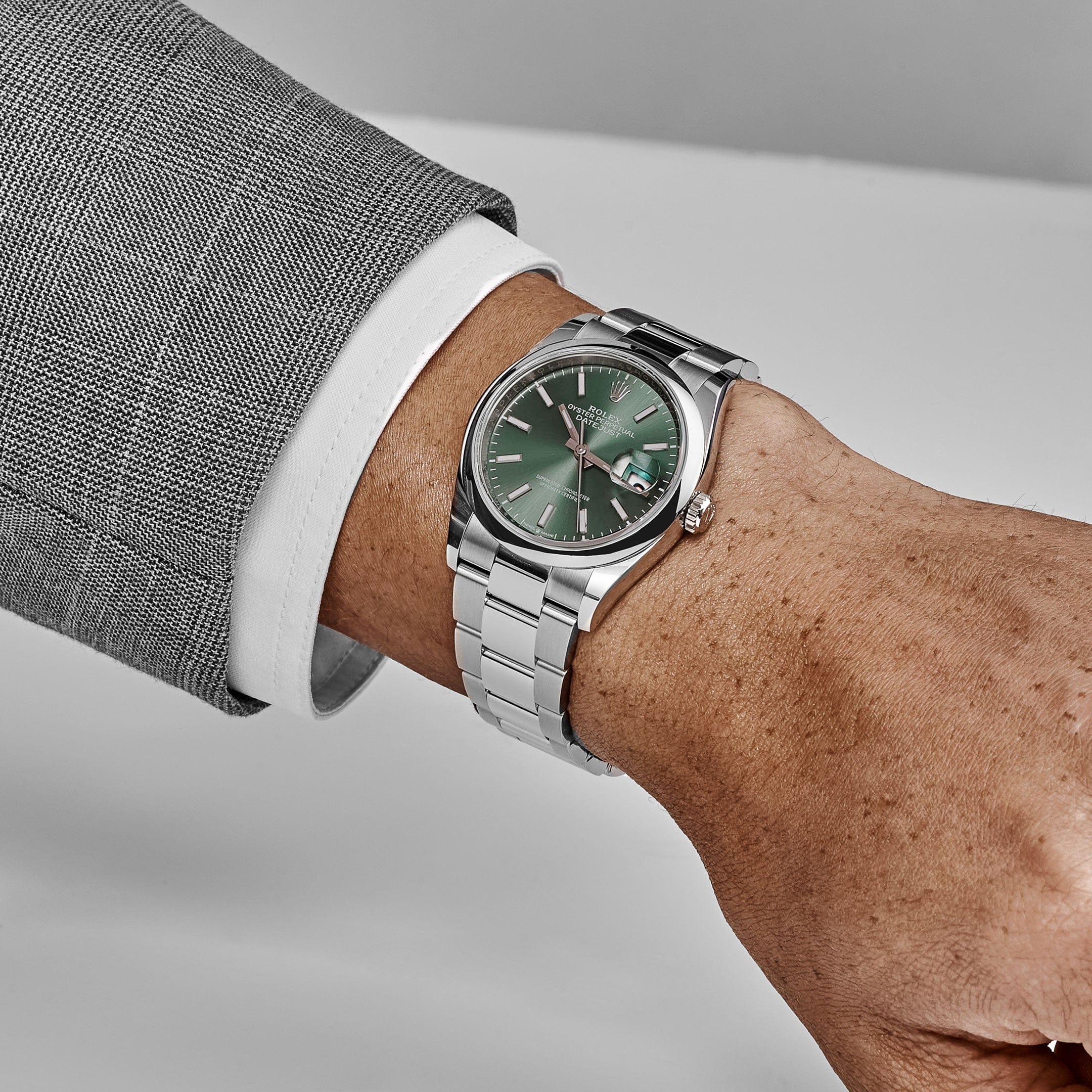 Rolex Datejust 36 126200 Stainless Steel Mint Green Dial Oyster