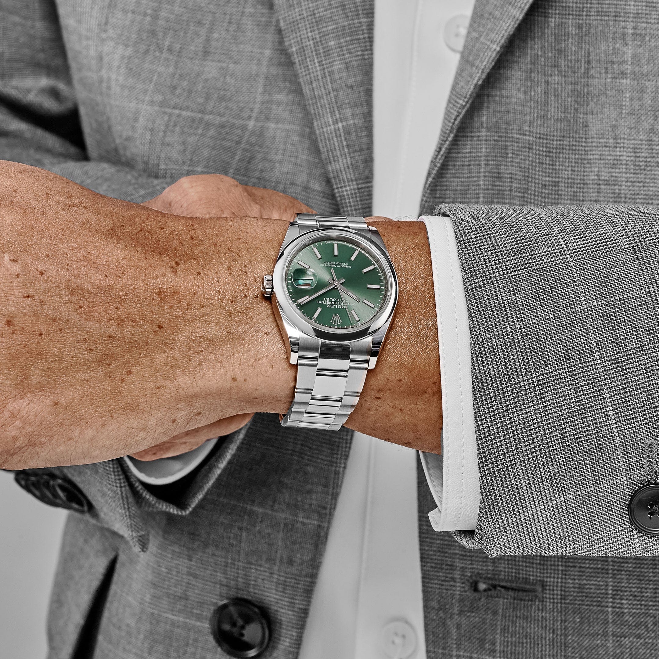 Rolex Datejust 36 126200 Stainless Steel Mint Green Dial Oyster