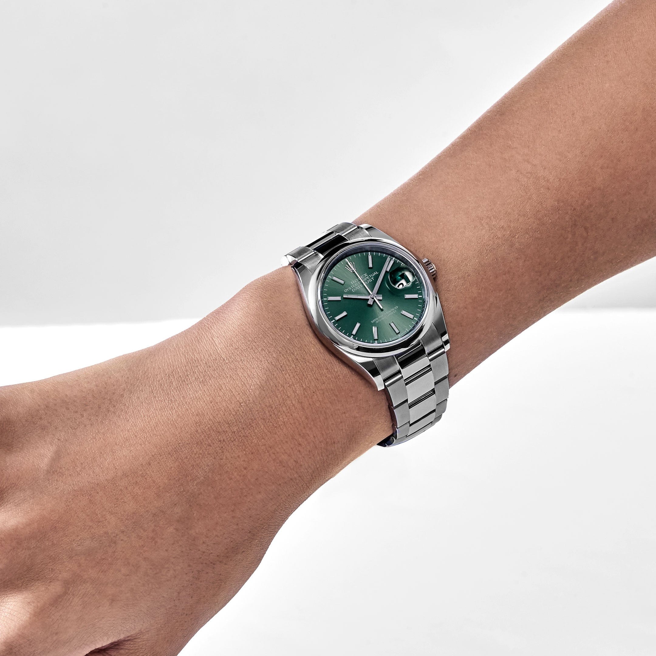 tdfオリーブ36 Rolex Datejust 36 126200 Stainless Steel Mint Green Dial Oyster