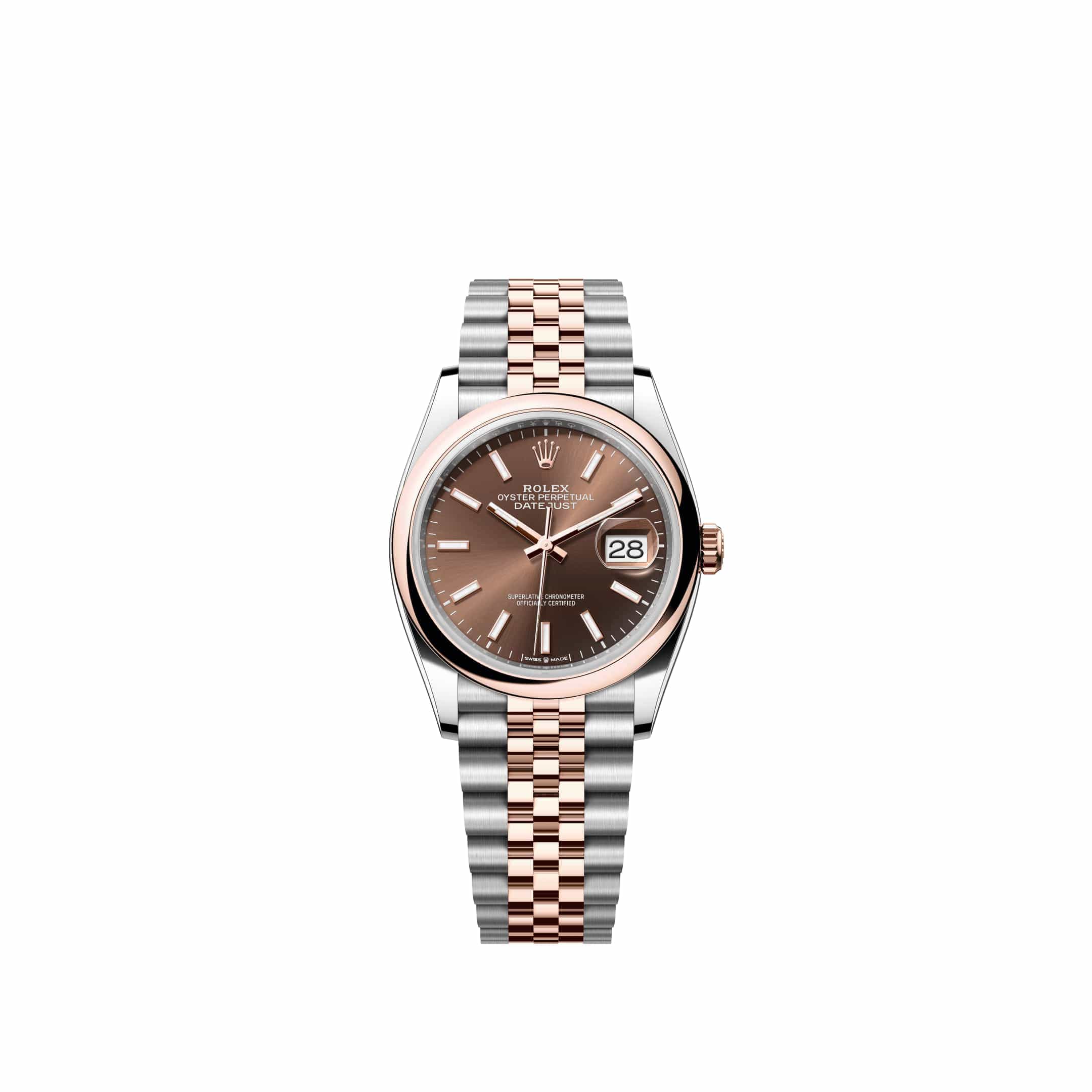 Rolex Datejust 36 126201 Rose Gold Stainless Steel Chocolate Dial Jubilee (2026)