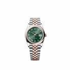 Rolex Datejust 36 126201 Rose Gold Stainless Steel Mint Green Roman Dial Jubilee (2026)