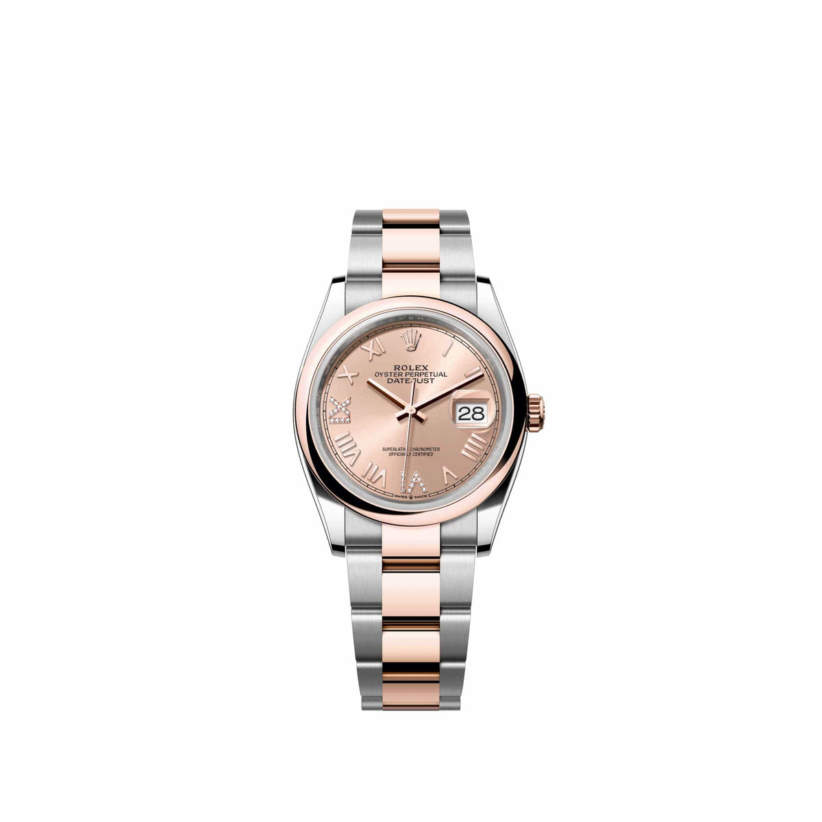 Rolex Datejust 36 126201 Rose Gold Stainless Steel Rosé Diamond Dial Oyster (2026)