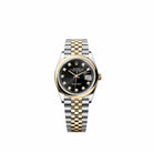 Rolex Datejust 36 126203 Yellow Gold Stainless Steel Black Diamond Dial Smooth Jubilee (2026)