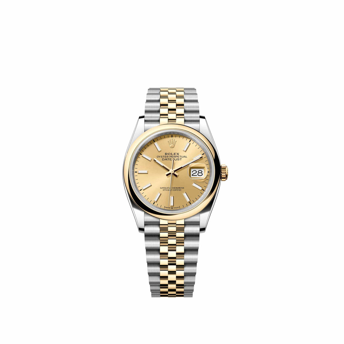 Rolex Datejust 36 126203 Yellow Gold Stainless Steel Champagne Dial Jubilee (2026)