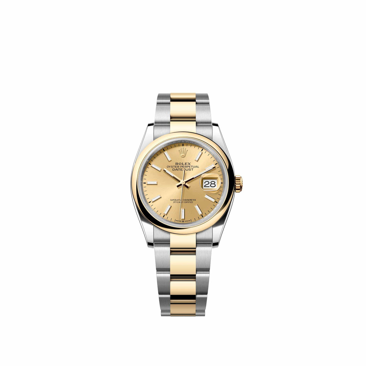 Rolex Datejust 36 126203 Yellow Gold Stainless Steel Champagne Dial Oyster (2026)