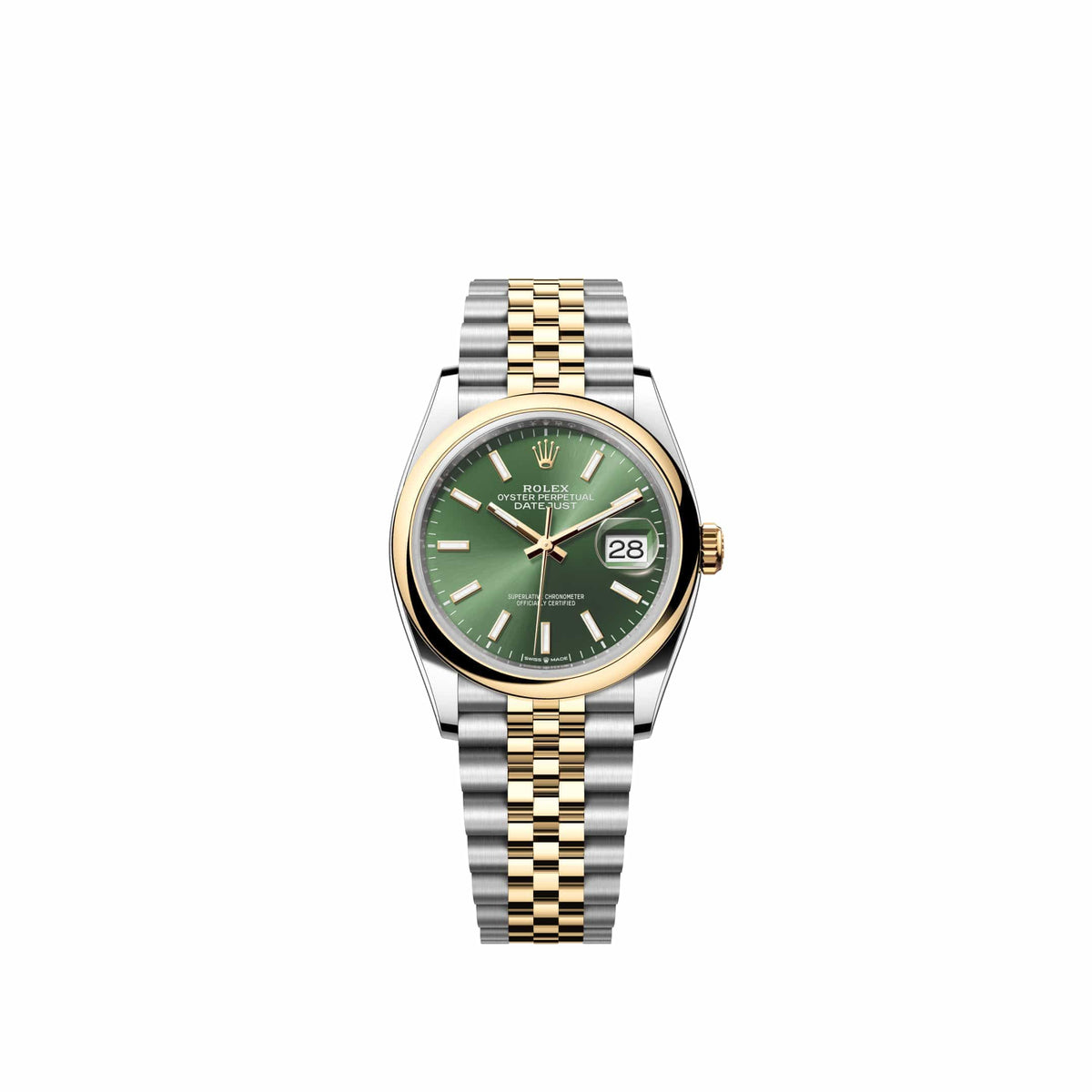 Rolex Datejust 36 126203 Yellow Gold Stainless Steel Olive Green Dial Jubilee (2026)