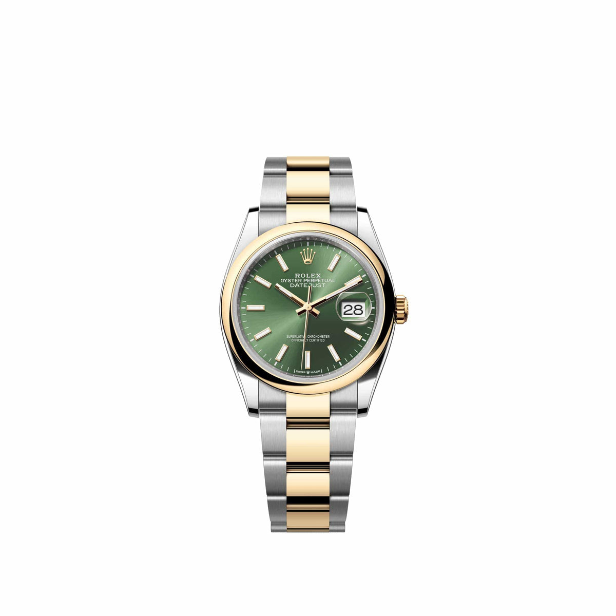 Rolex Datejust 36 126203 Yellow Gold Stainless Steel Olive Green Dial Oyster (2026)