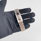 Rolex Datejust 36 126231 Rose Gold Stainless Steel Black Diamond Dial