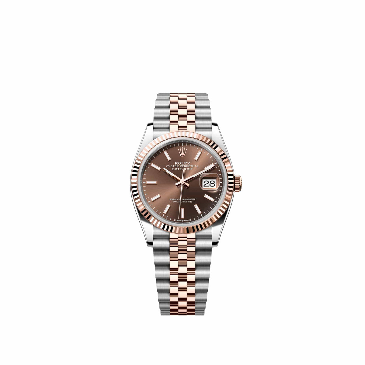 Rolex Datejust 36 126231 Rose Gold Stainless Steel Chocolate Dial Jubilee (2026)