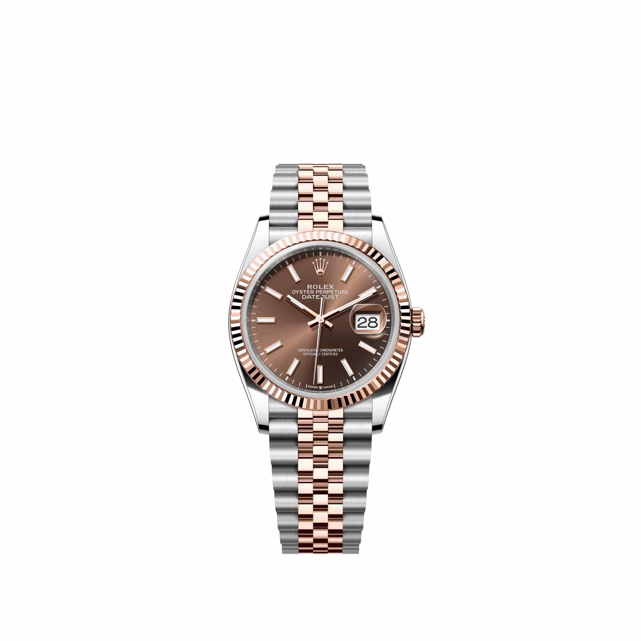 Rolex Datejust 36 126231 Rose Gold Stainless Steel Chocolate Dial Jubilee (2026)