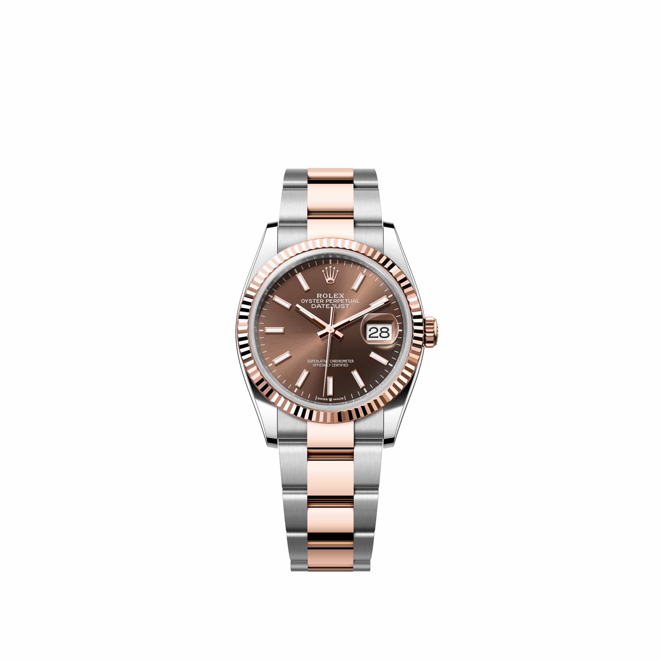 Rolex Datejust 36 126231 Rose Gold Stainless Steel Chocolate Dial Oyster (2026)