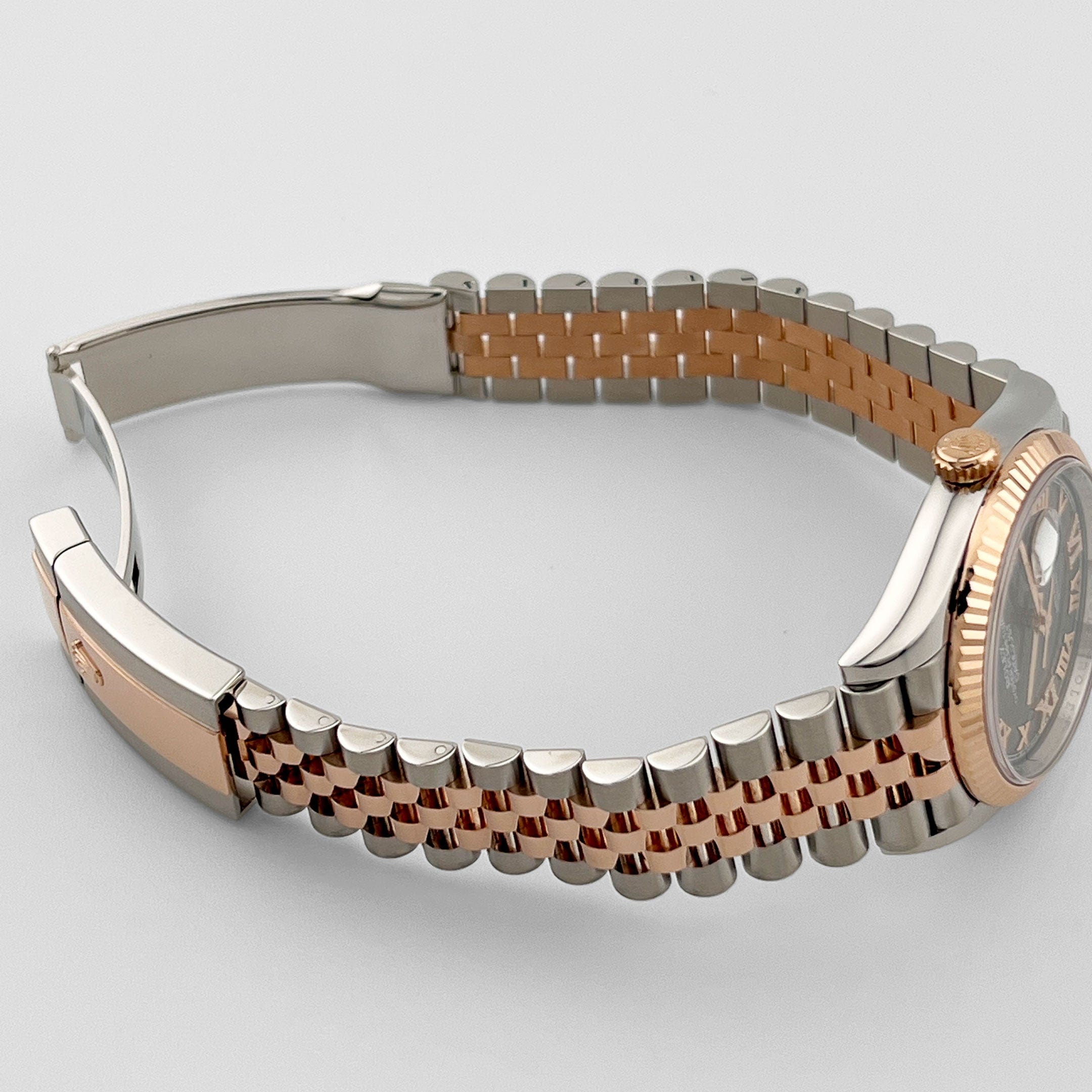 Rolex Datejust 36 126231 Rose Gold Stainless Steel Dark Rhodium