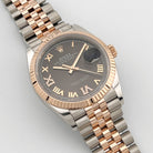 Rolex Datejust 36 126231 Rose Gold Stainless Steel Dark Rhodium Roman Numerals Diamond Dial Jubilee (2025)